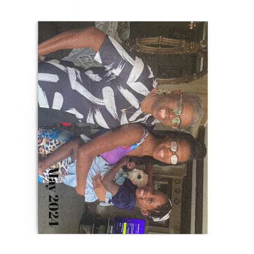 Personalized Family Photo 120 Piece Puzzle — Custom Grandmother, Daughter & Granddaughter Keepsake